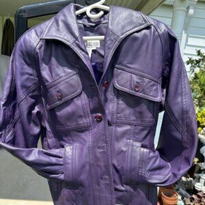 Together Leather Jacket Missy Shell  M Medium Purple for winter biker fashion